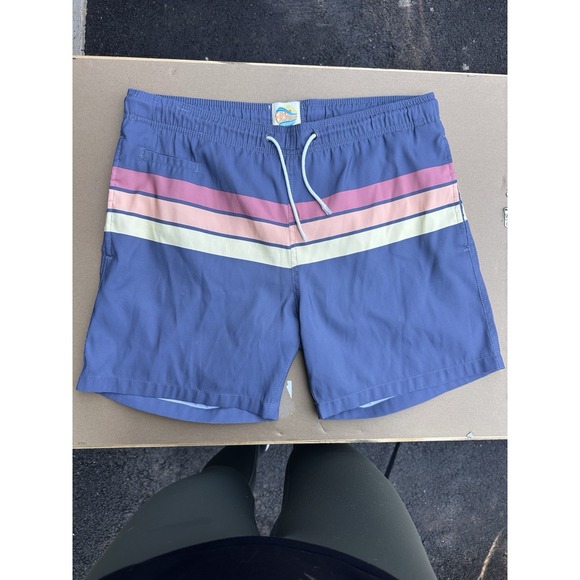 C&C California Striped Mesh-Lined Swim Trunks Men's Size Medium 0004 - Picture 1 of 3
